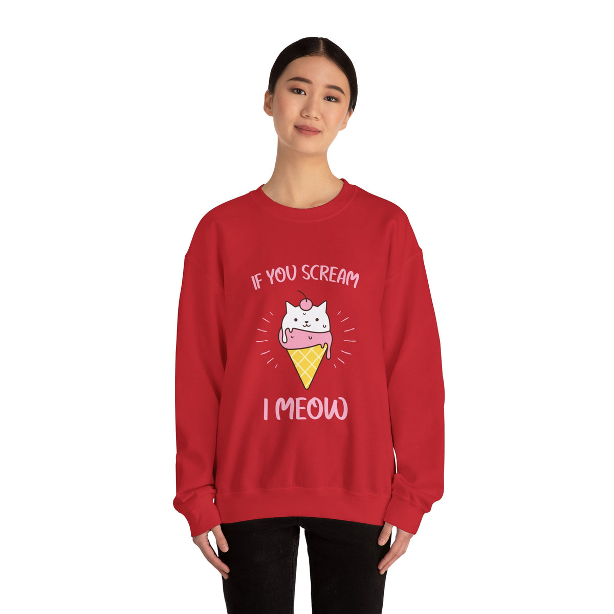 I Meow Heavy Blend™ Crewneck Sweatshirt