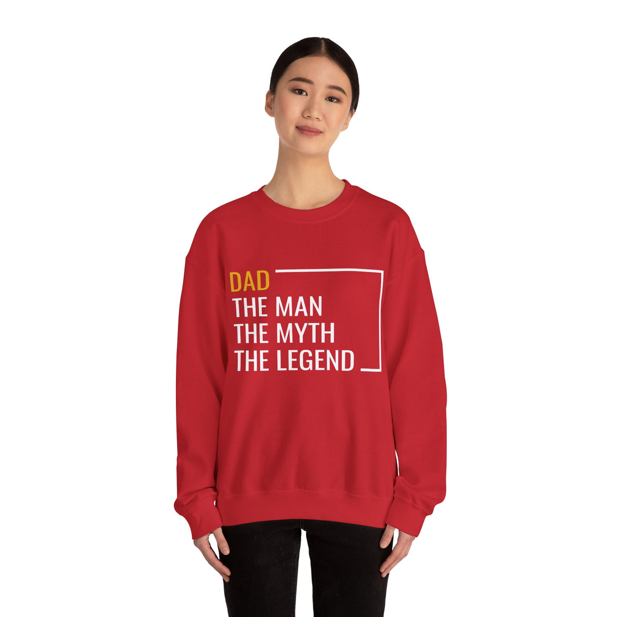 Dad The Man Bike Heavy Blend™ Crewneck Sweatshirt