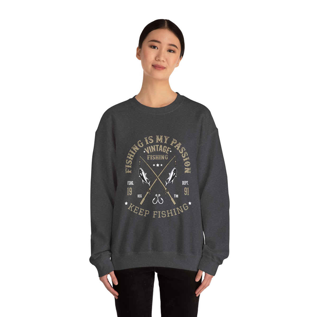 Keep Fishing Heavy Blend™ Crewneck Sweatshirt