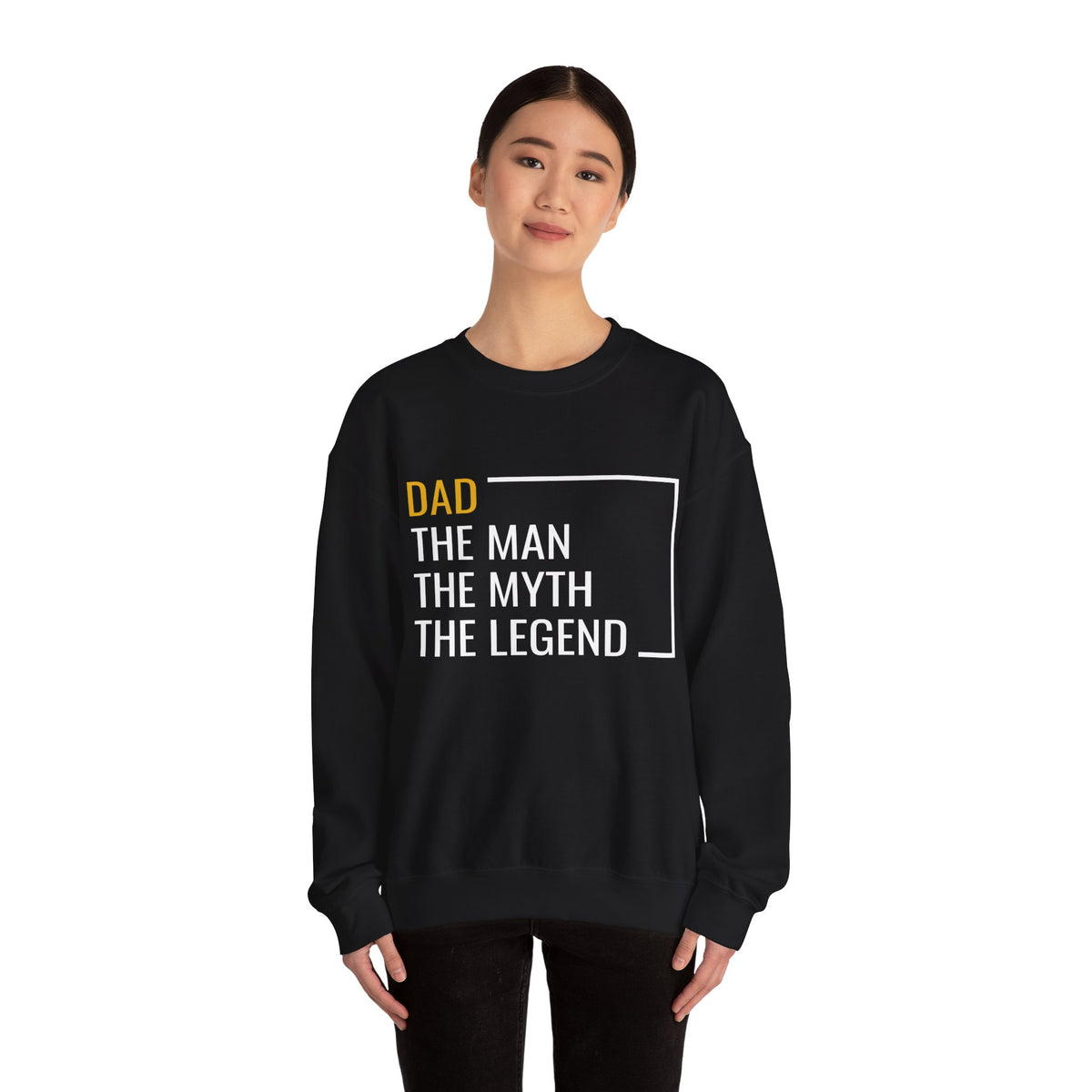 Dad The Man Bike Heavy Blend™ Crewneck Sweatshirt