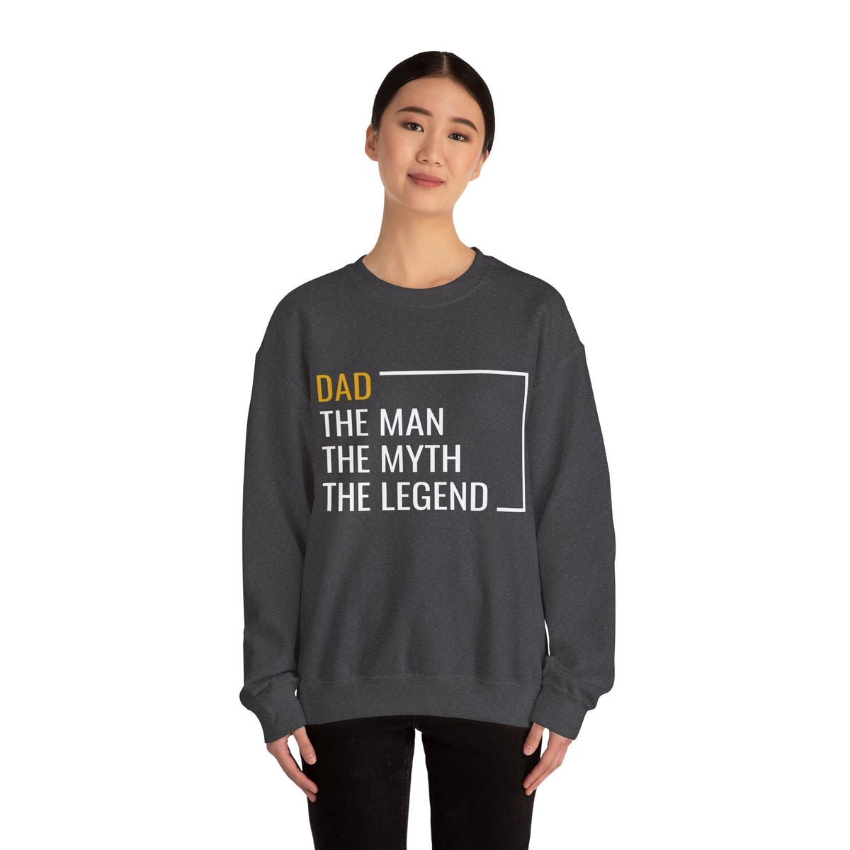 Dad The Man Bike Heavy Blend™ Crewneck Sweatshirt