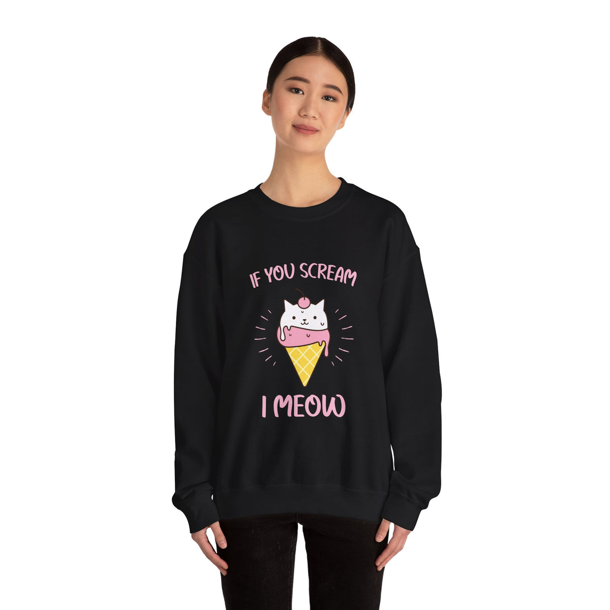 I Meow Heavy Blend™ Crewneck Sweatshirt