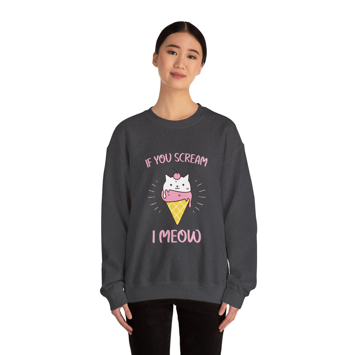 I Meow Heavy Blend™ Crewneck Sweatshirt