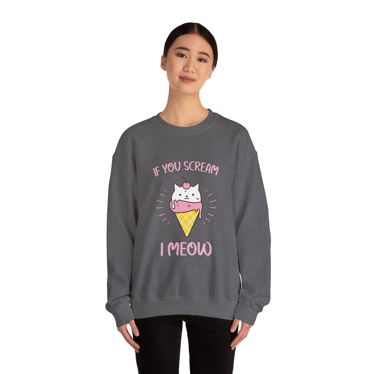 I Meow Heavy Blend™ Crewneck Sweatshirt