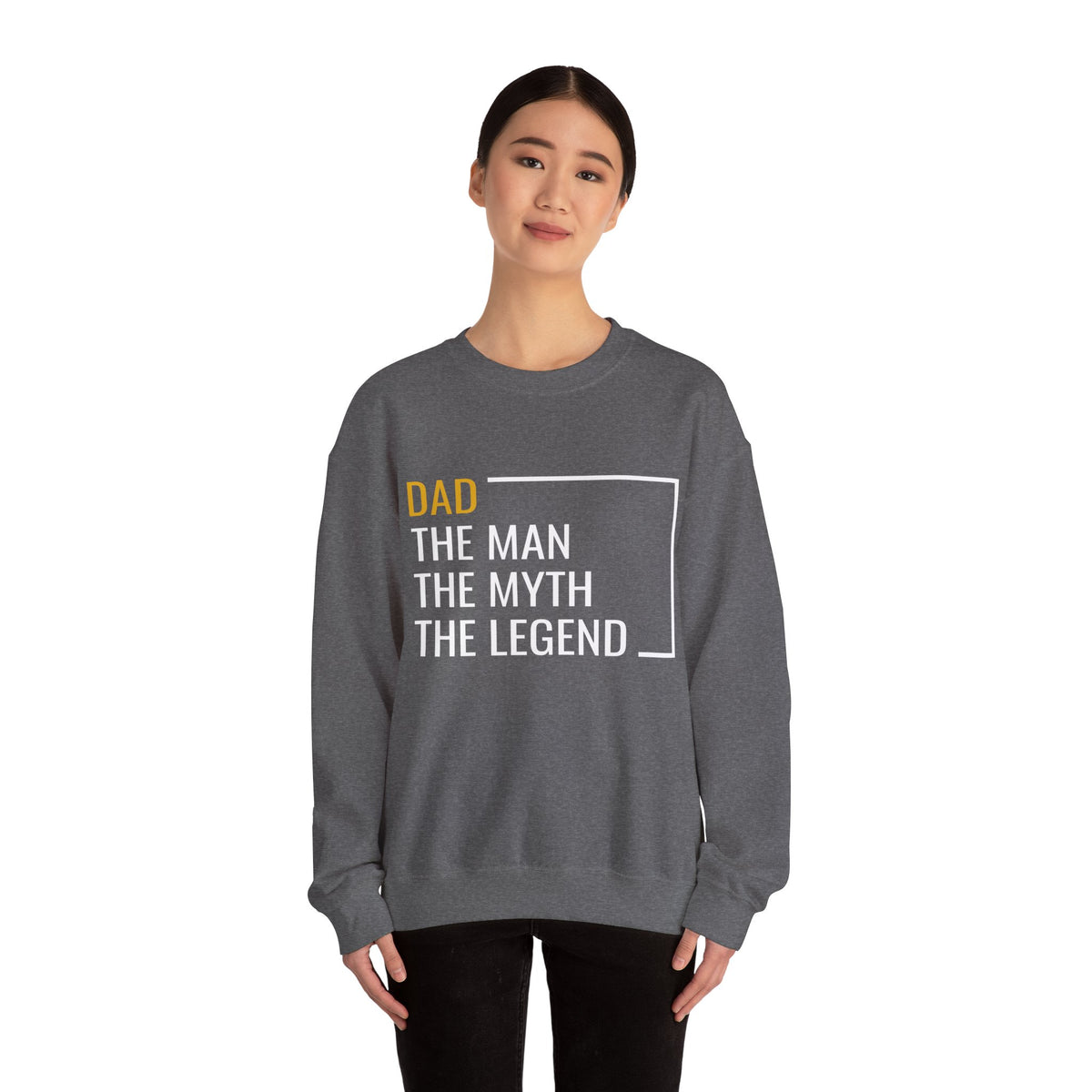 Dad The Man Bike Heavy Blend™ Crewneck Sweatshirt