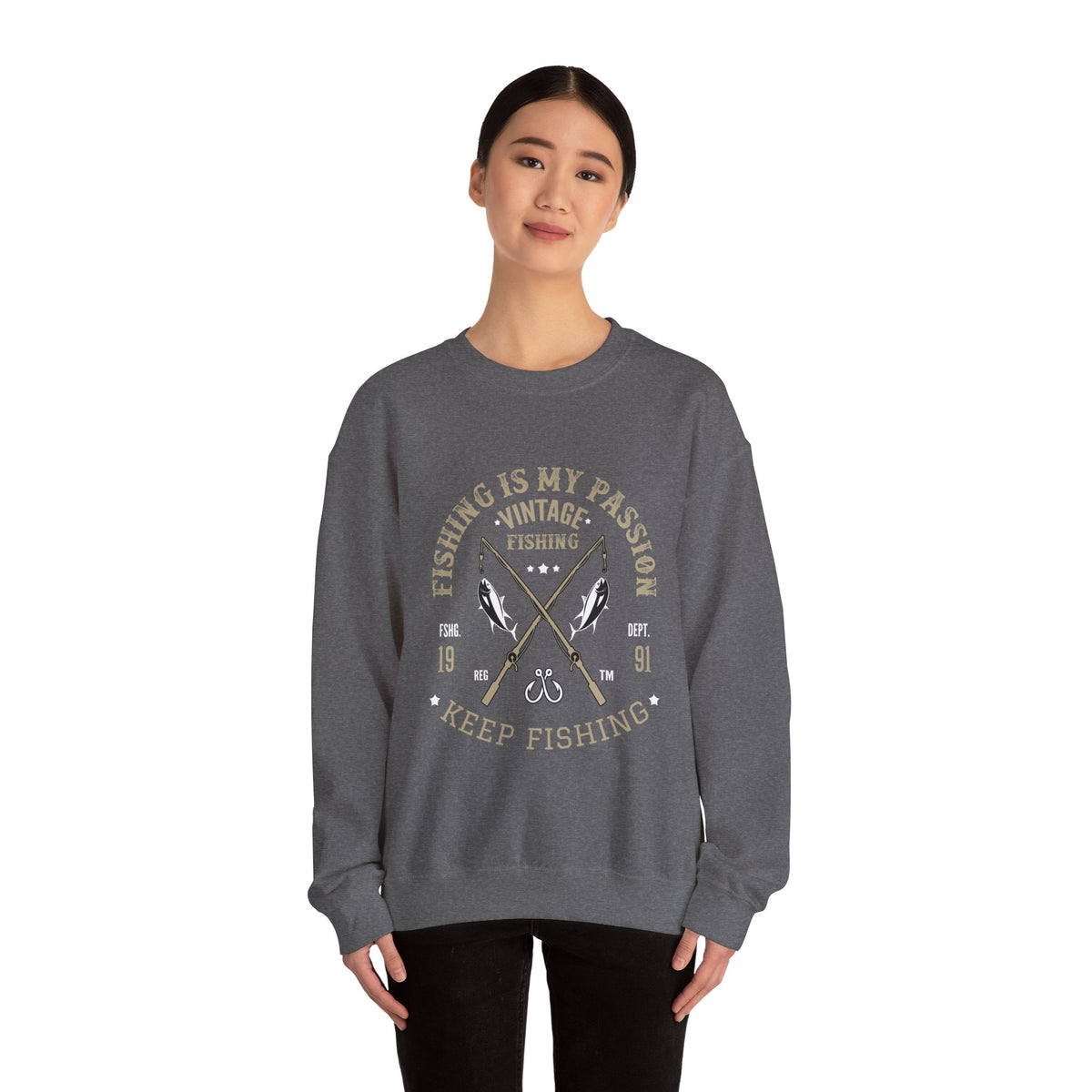 Keep Fishing Heavy Blend™ Crewneck Sweatshirt