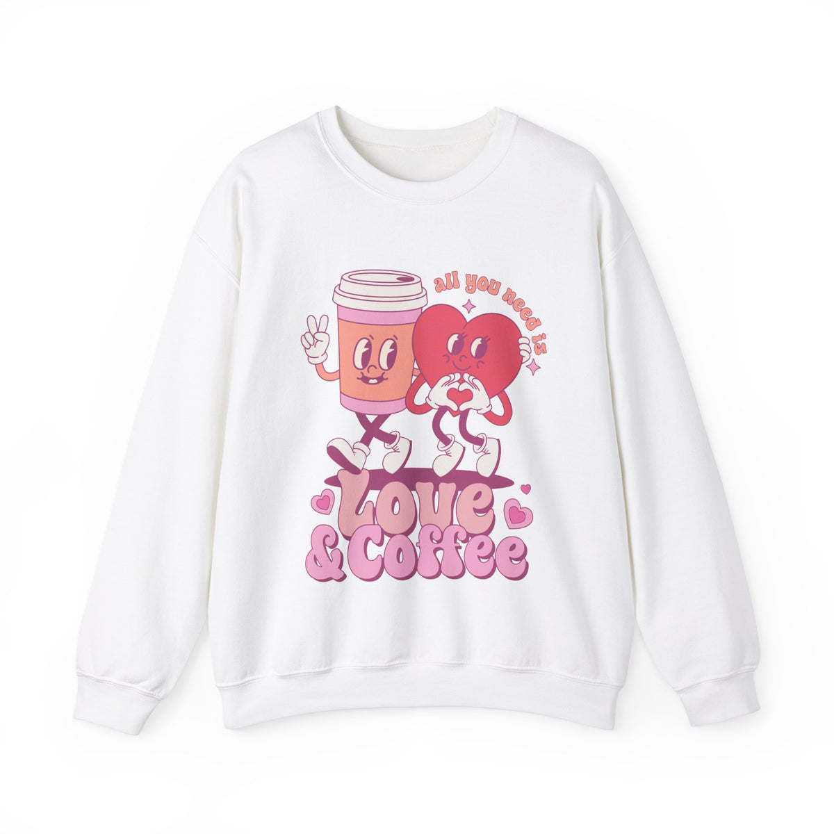 Love & Coffee Unisex Heavy Blend™ Crewneck Sweatshirt